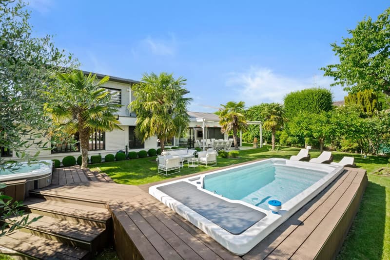 Superbe propriété contemporaine au calme, à Thônex (2)