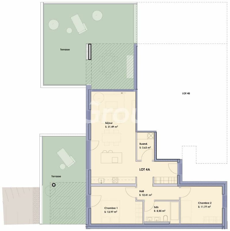 Très bel appartement neuf de 3.5 pces à Bramois avec jolie terrasse (8)
