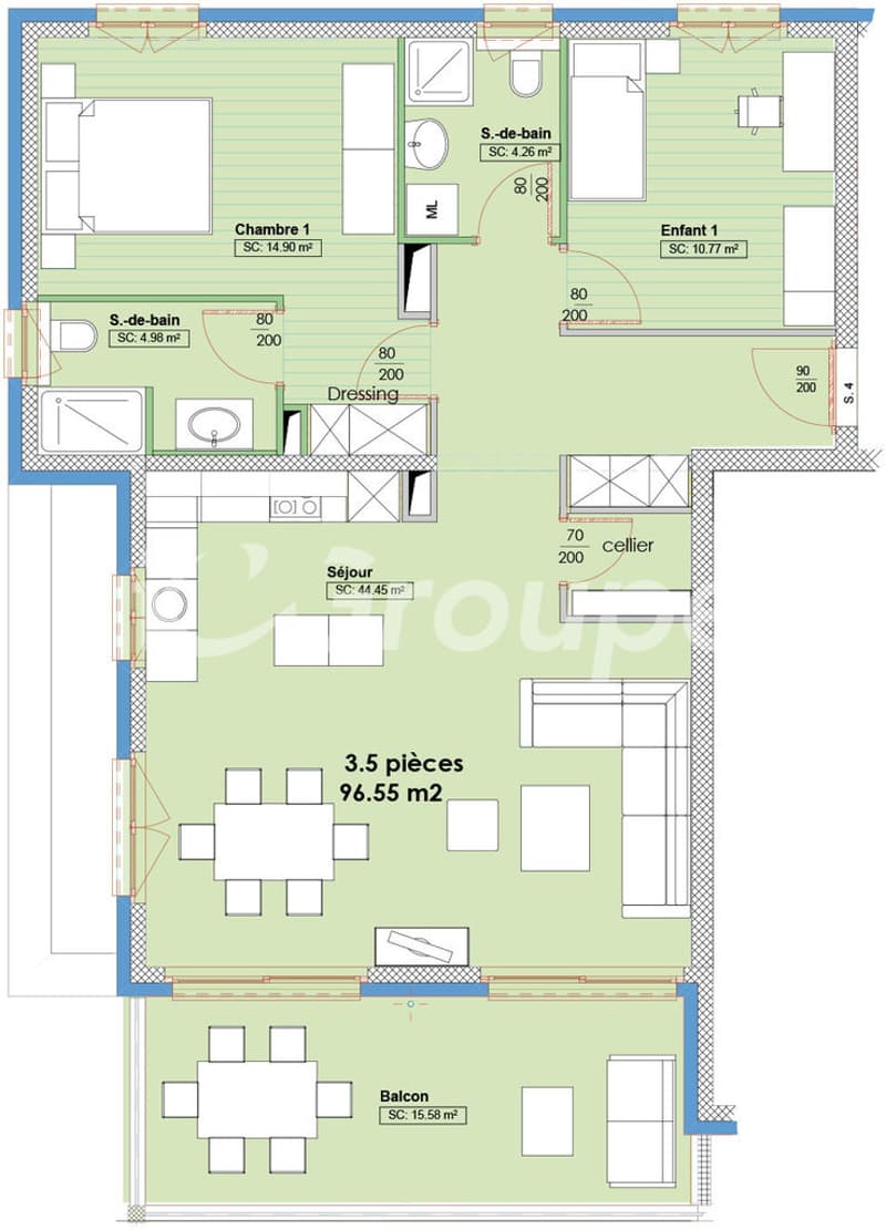 Bel appartement de 3.5 pièces au 2ème Aproz (7)