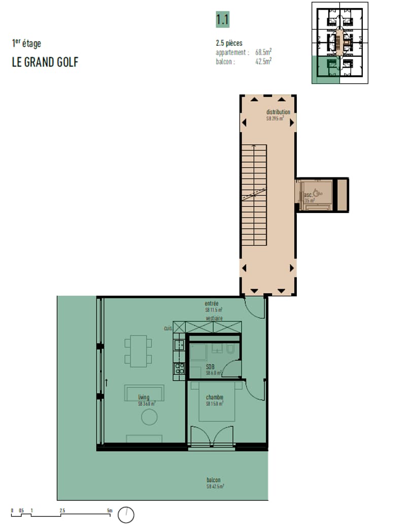 Appartement 2,5p dans nouvelle promotion en face du Golf de Sierre (9)