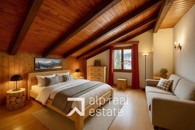 Appartement mansardé et traversant au centre du village (2)
