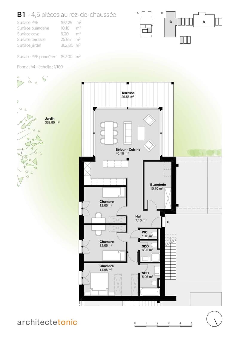 Magnifique appartement de 4.5 pièces avec jardin (6)