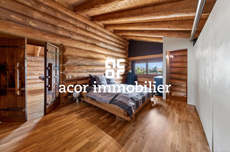 Villa en rondins de bois au style chalet canadien (6)
