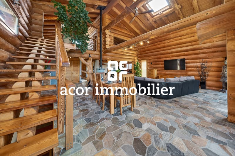 Villa en rondins de bois au style chalet canadien (5)