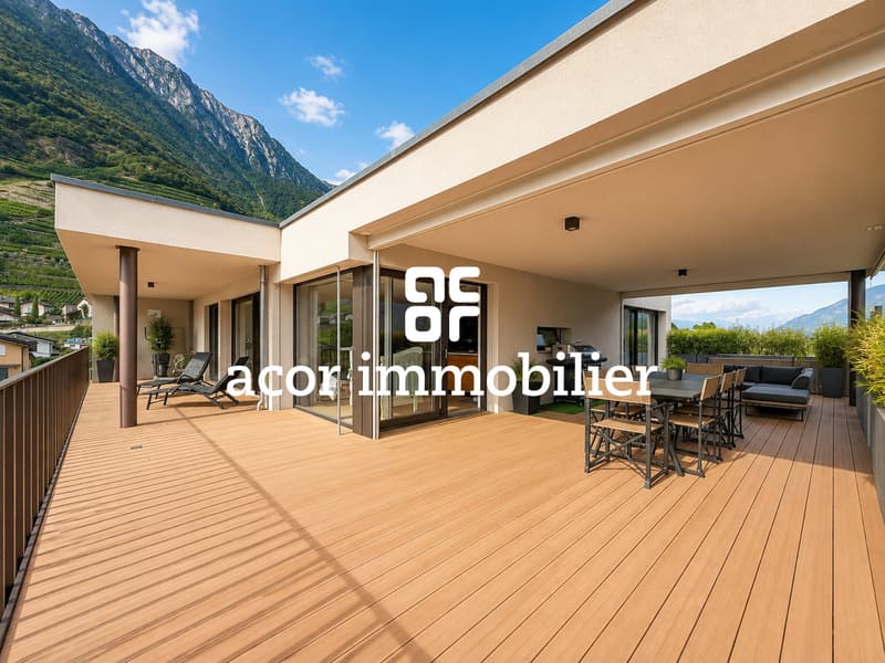 Attique 3.5 pièces d'exception à Fully avec terrasse XXL et jacuzzi (3)