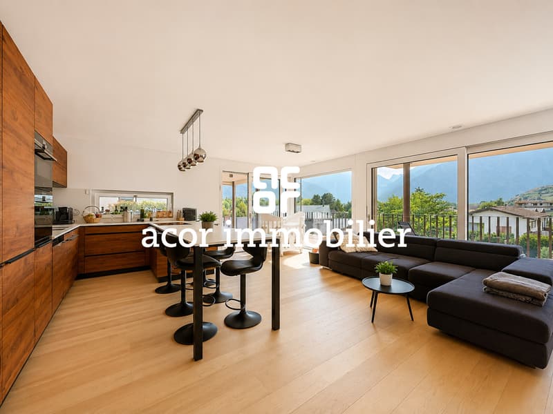 Attique 3.5 pièces d'exception à Fully avec terrasse XXL et jacuzzi (4)