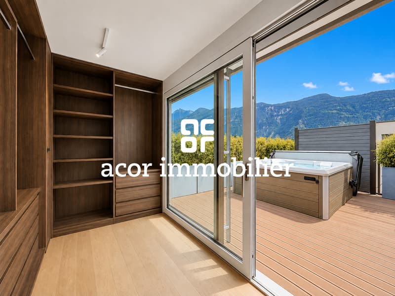 Attique 3.5 pièces d'exception à Fully avec terrasse XXL et jacuzzi (6)
