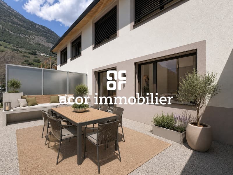 Villa mitoyenne d'exception au coeur de Saillon - 179 m² - 6 pièces (9)