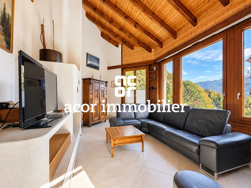 Villa familiale avec vue exceptionnelle & terrasse couverte à Chamoson (3)