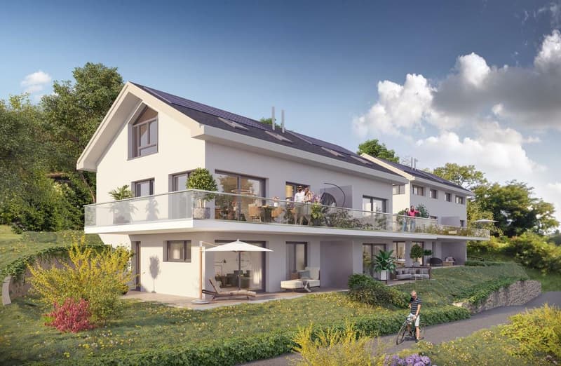 Belle villa jumelle magnifique vue lac et Alpes ! 8.5p. jardin, 145 m2 (2)