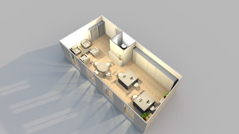 Openspace neuf d'env. 60 m2 pour bureau, atelier, cabinet etc. (2)