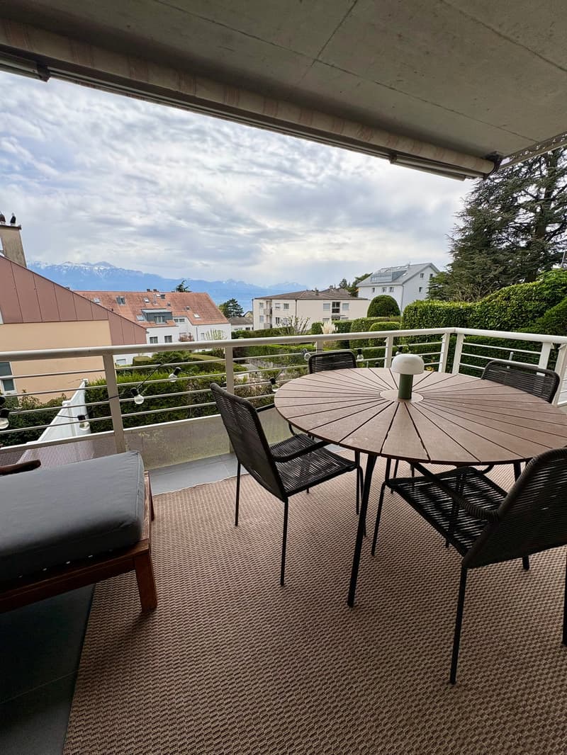 Magnifique appartement de 4 pièces en duplex avec grande terrasse et jardin à Pully (13)