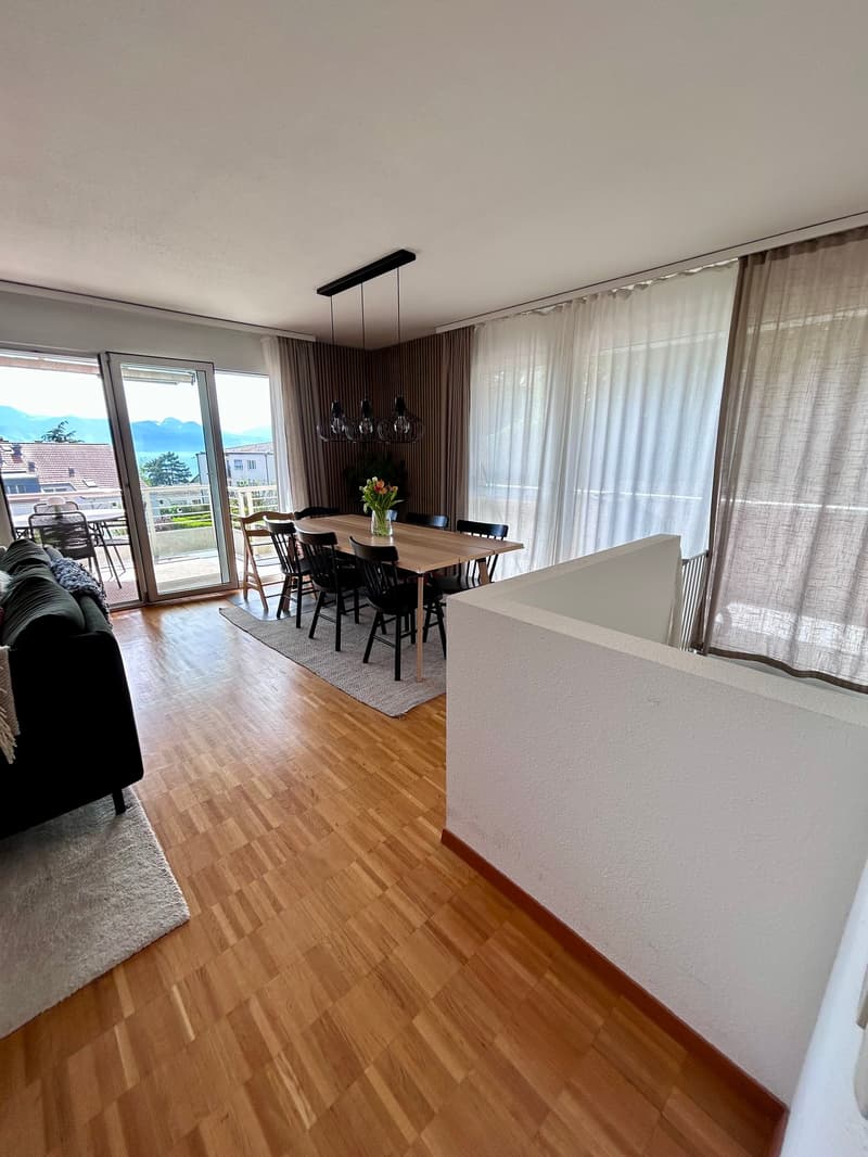 Magnifique appartement de 4 pièces en duplex avec grande terrasse et jardin à Pully (3)