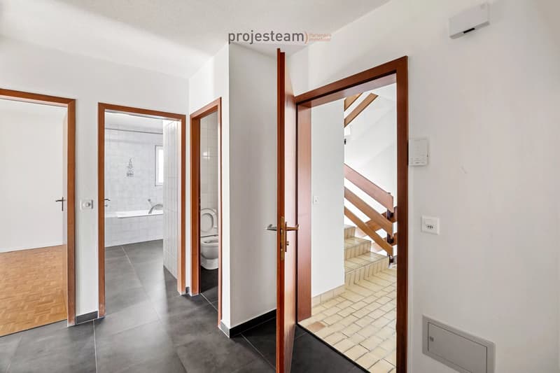 Appartement avec cheminée, rénové avec soin, grand balcon plein sud, dans un cadre verdoyant et familial (12)