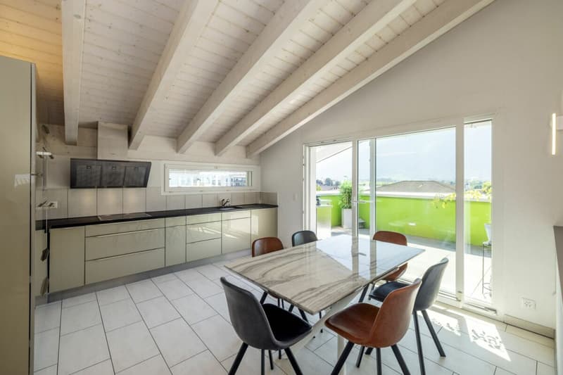 Spacieux attique de 4,5 pièces de 146 m2 bénéficiant d'une vue imprenable sur les Alpes (4)