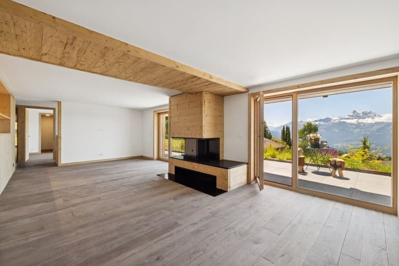 Rare duplex avec jardin, ski-in & ski-out, vue sublime! (12)