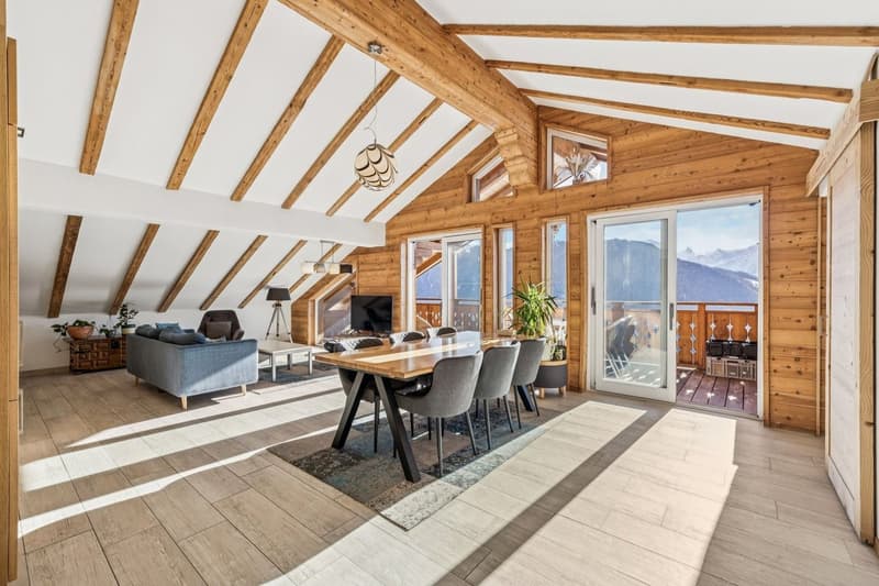 Splendide attique rénové - Vue imprenable sur les Alpes (1)