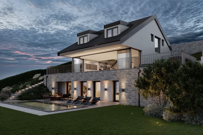 Une vue  couper le souffle, villa individuelle sur plans. (6)
