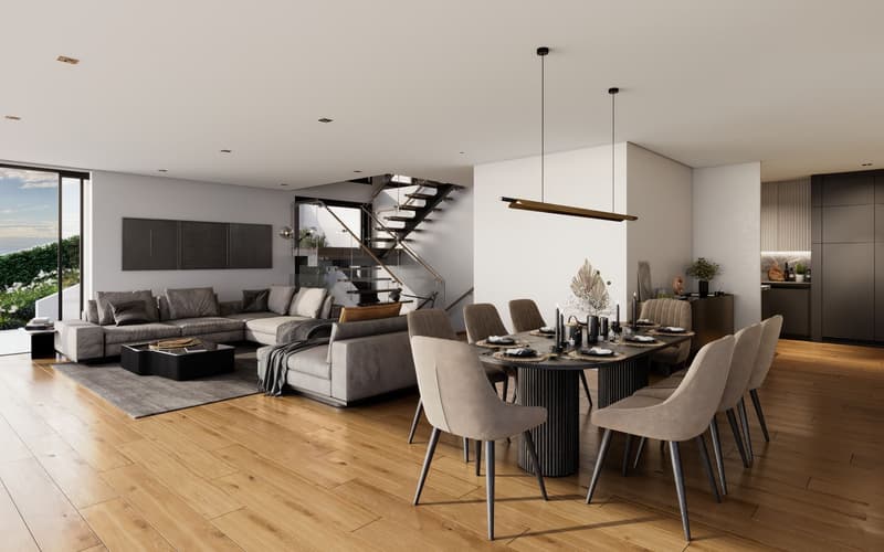 Une vue  couper le souffle, villa individuelle sur plans. (4)
