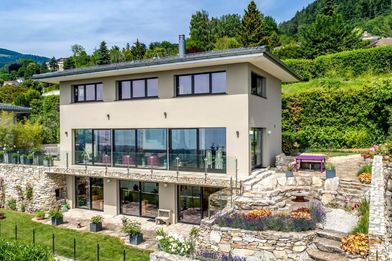 Superbe villa contemporaine avec vue à 180 sur le lac et les Alpes (5)