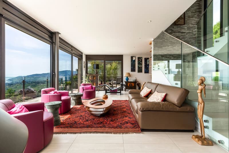 Superbe villa contemporaine avec vue à 180 sur le lac et les Alpes (6)