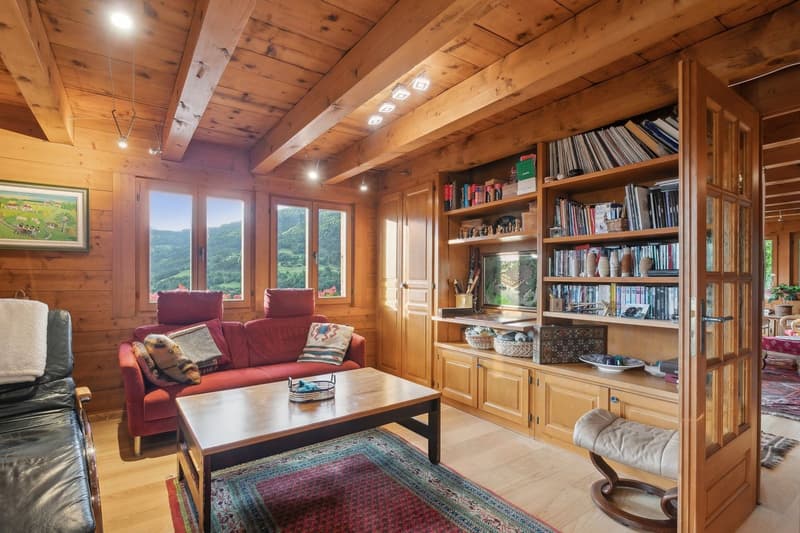 Magnifique chalet avec cachet, bel ensoleillement, jardin et mazot (6)