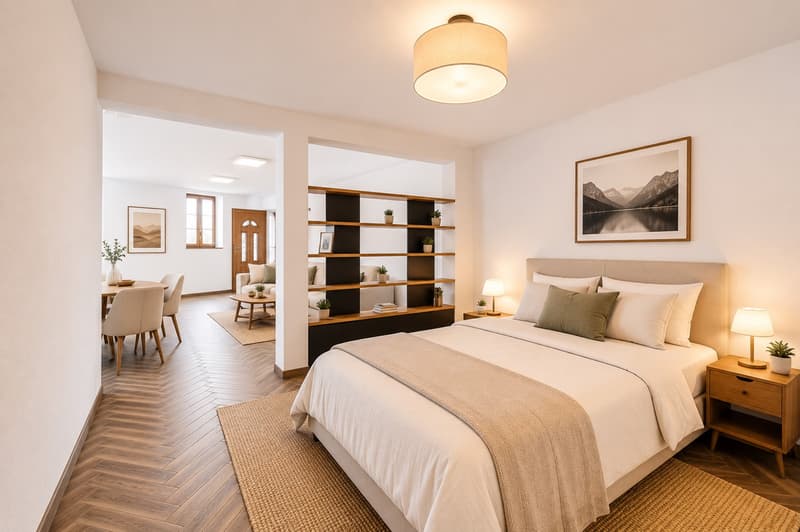 Appartement studio spacieux et rénové (3)