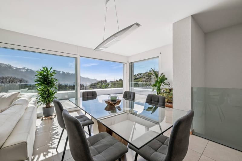 Duplex en attique contemporain avec vue sur le lac (1)