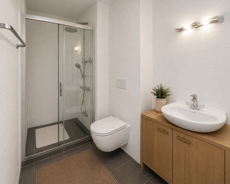 Appartement de 2.5 pces traversant avec deux salles de bains (10)