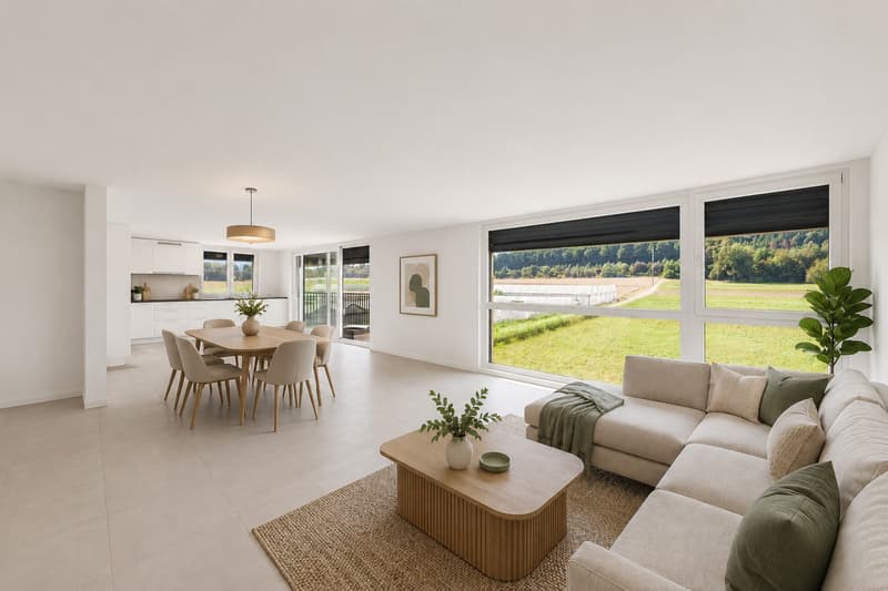 4.5-Zimmer-Wohnung mit Balkon und Blick ins Grüne (1)