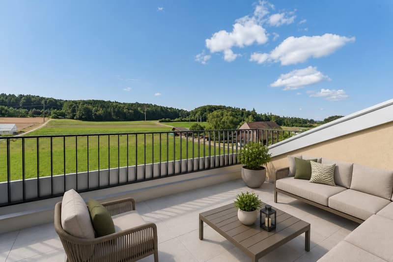 Zeitgemässes Loft mit freiem Blick auf die umliegenden Landwirtschafts (8)