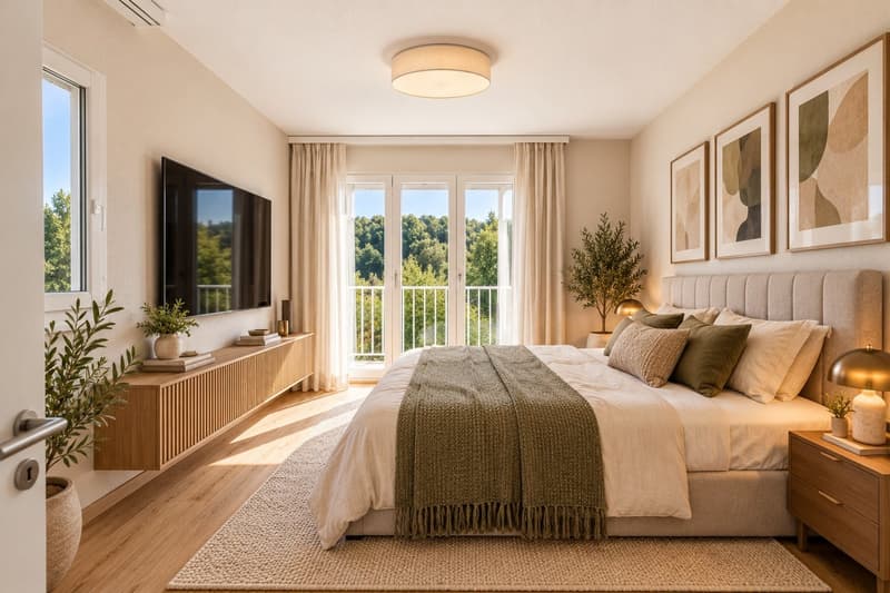 Grande chambre avec balcon