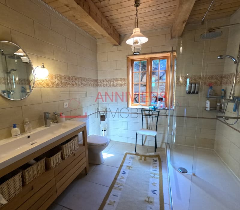Salle d'eau avec douche, WC, lavabo