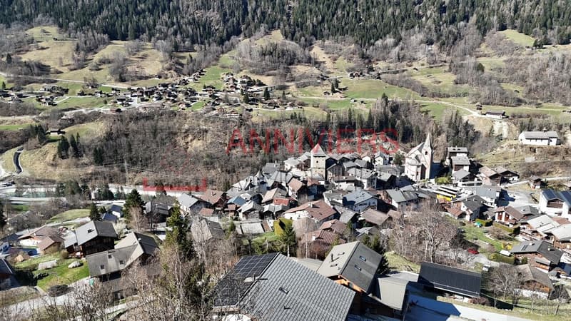 Vue sur le village de Vissoie