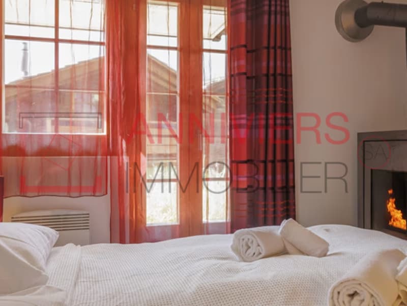 Chambre double (1) avec poêle à bois
