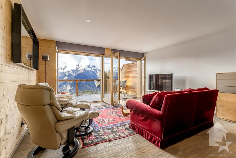 Superbe appartement, 2.5 p, 120 m2, ski-in ski-out, vue magnifique (1)