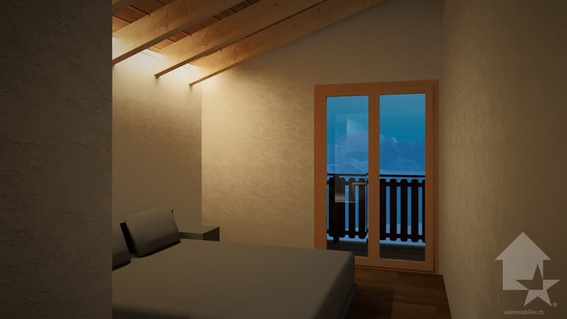 Magnifique chalet de 4.5 pièces avec terrasse et pelouse (9)