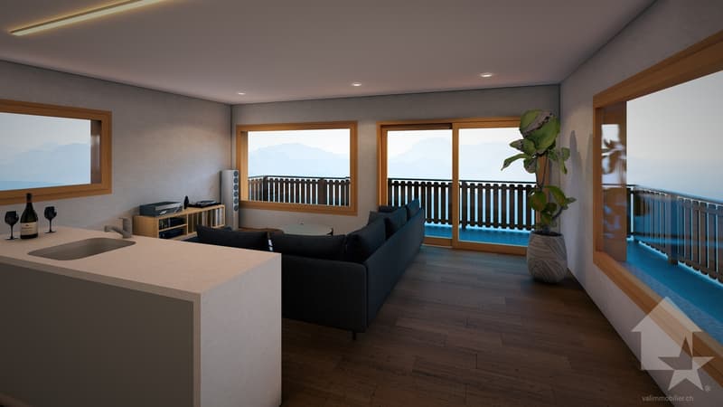 Magnifique chalet de 4.5 pièces avec terrasse et pelouse (8)
