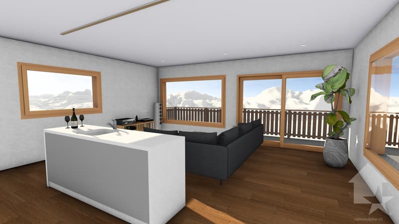 Magnifique chalet de 4.5 pièces avec terrasse et pelouse (8)