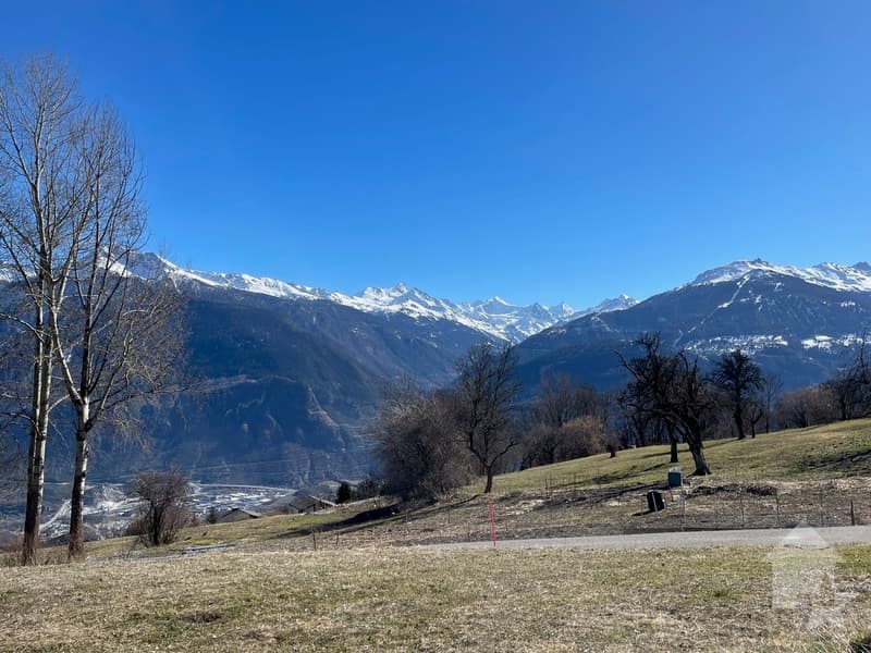 Terrain à bâtir, en pente douce, au calme et avec vue panoramique (2)