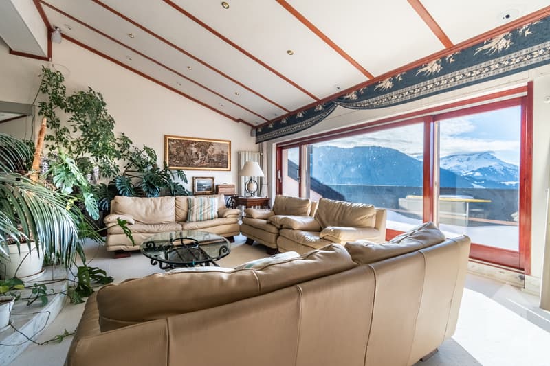 Superbe attique plein sud avec vue imprenable - Leysin centre (4)
