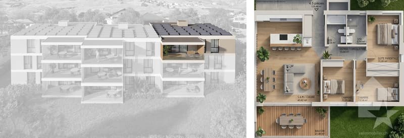 Appartement 4.5 pièces - Lot C3 - Les jardins de Plan-Conthey (12)