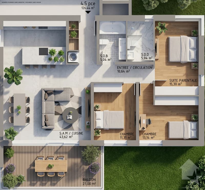 Appartement 4.5 pièces - Lot C2 - Les jardins de Plan-Conthey (2)