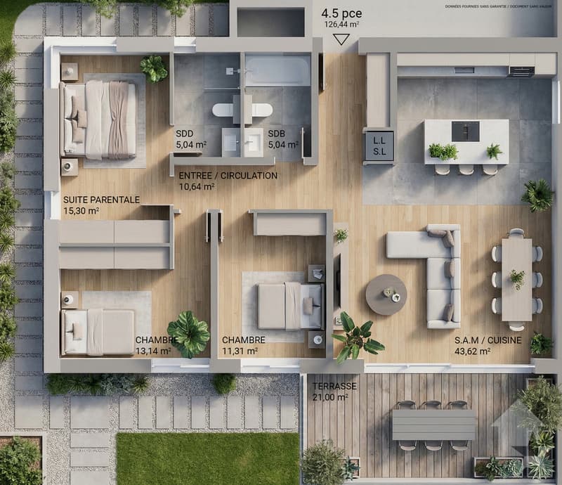 Appartement 4.5 pièces - Lot A1 - Les jardins de Plan-Conthey (2)