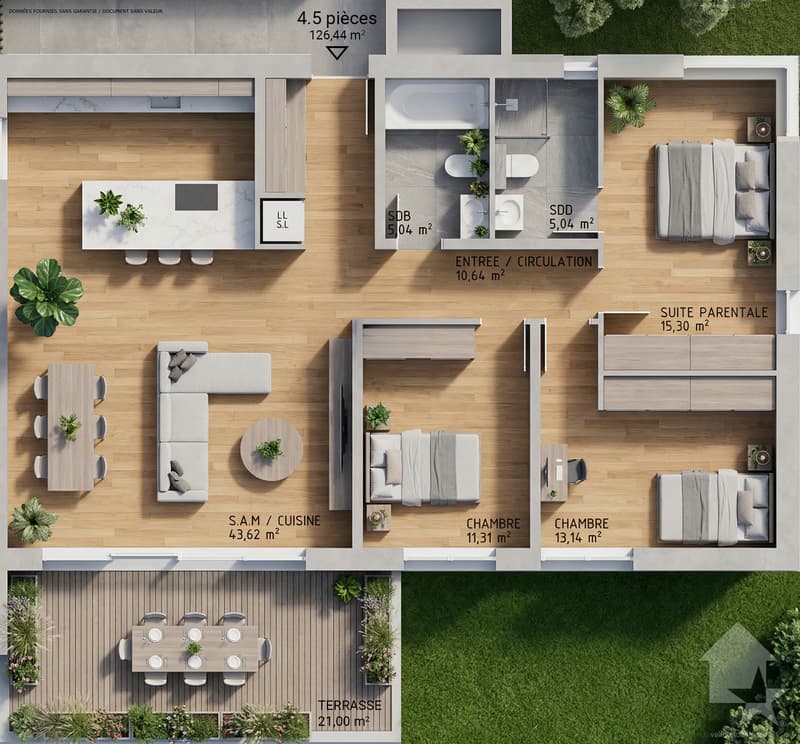 Appartement 4.5 pièces - Lot C1 - Les jardins de Plan-Conthey (2)