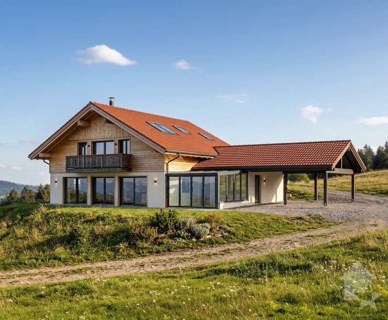 Magnifique chalet sur plan (permis en force) (5)
