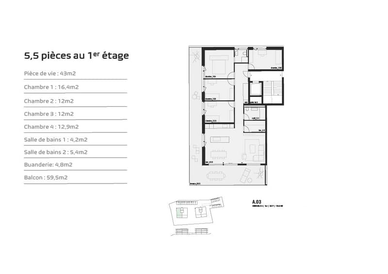 Chermignon, dernier 5.5 pièces neuf en cours de construction (7)