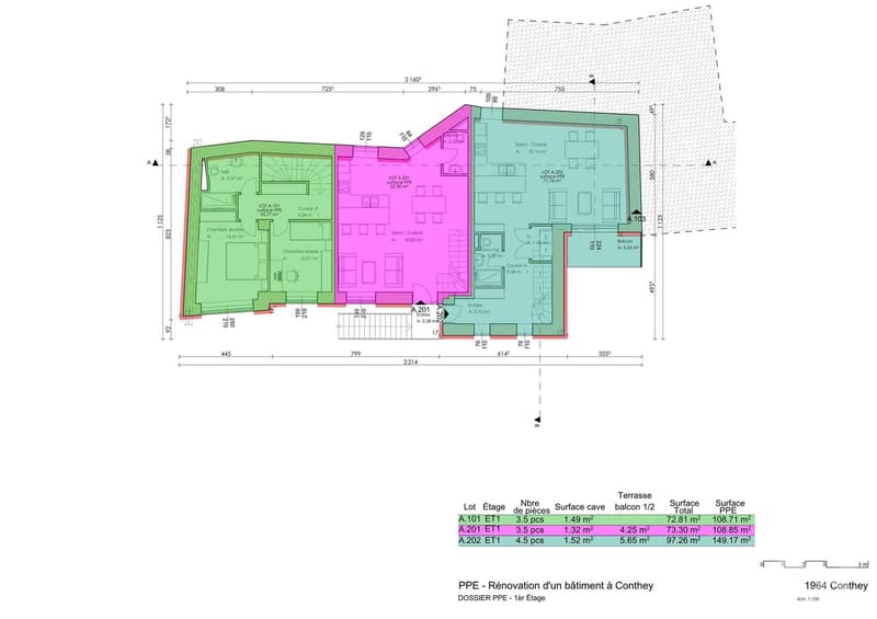 Immeuble de 5 appartements à rénové avec permis de construire en force (3)