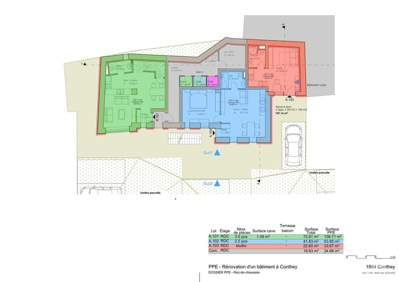 Immeuble de 5 appartements à rénové avec permis de construire en force (2)