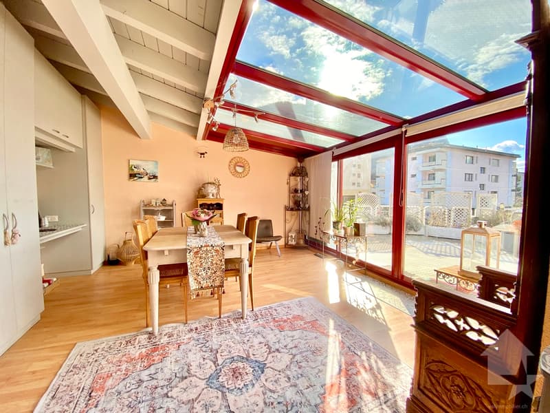 Spacieux attique au calme, parking, terrasse de 105 m2 et vue ! (4)